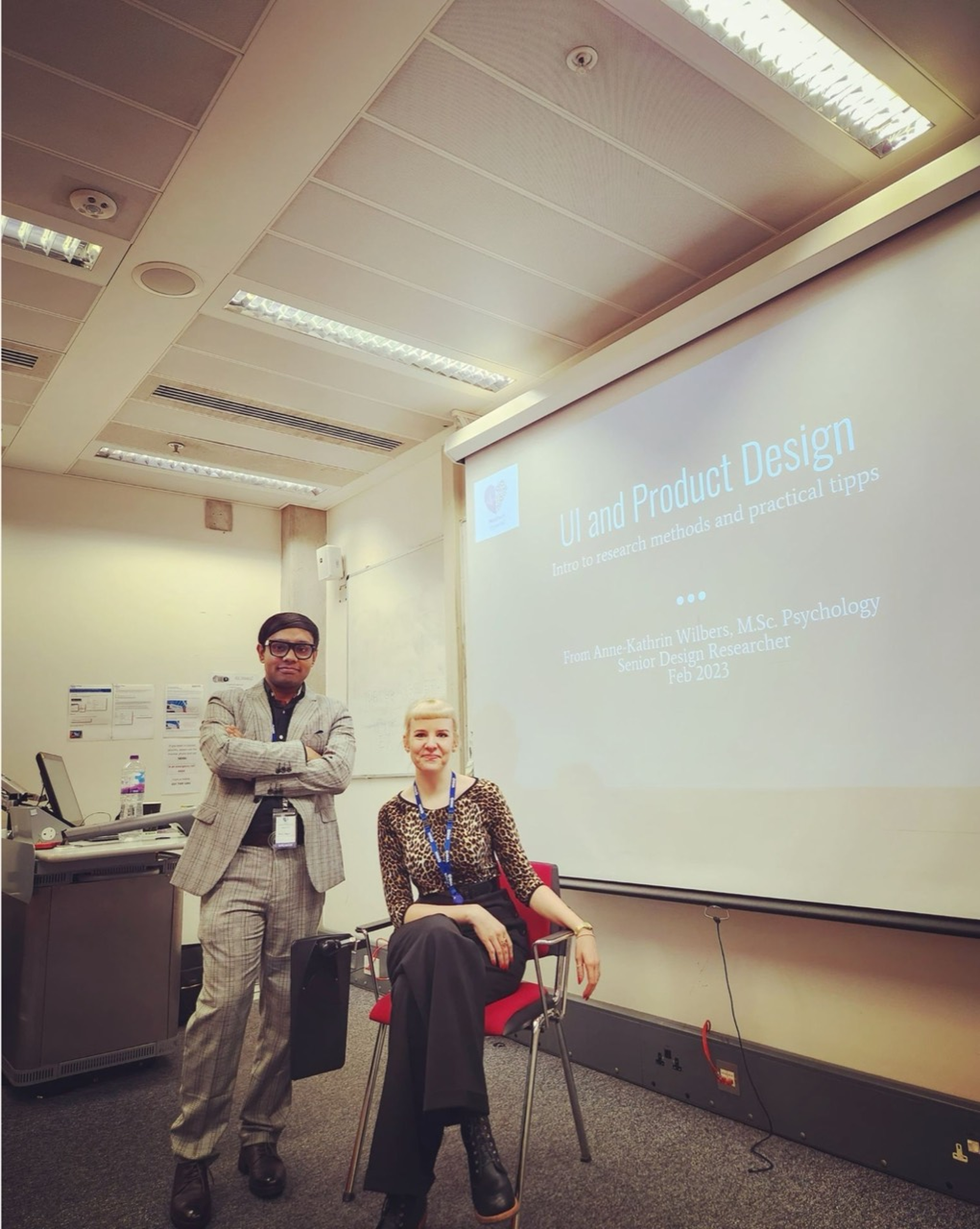 Farabi at a UI and product design research session